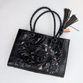 Patricia Nash Black Floral Tooled Leather