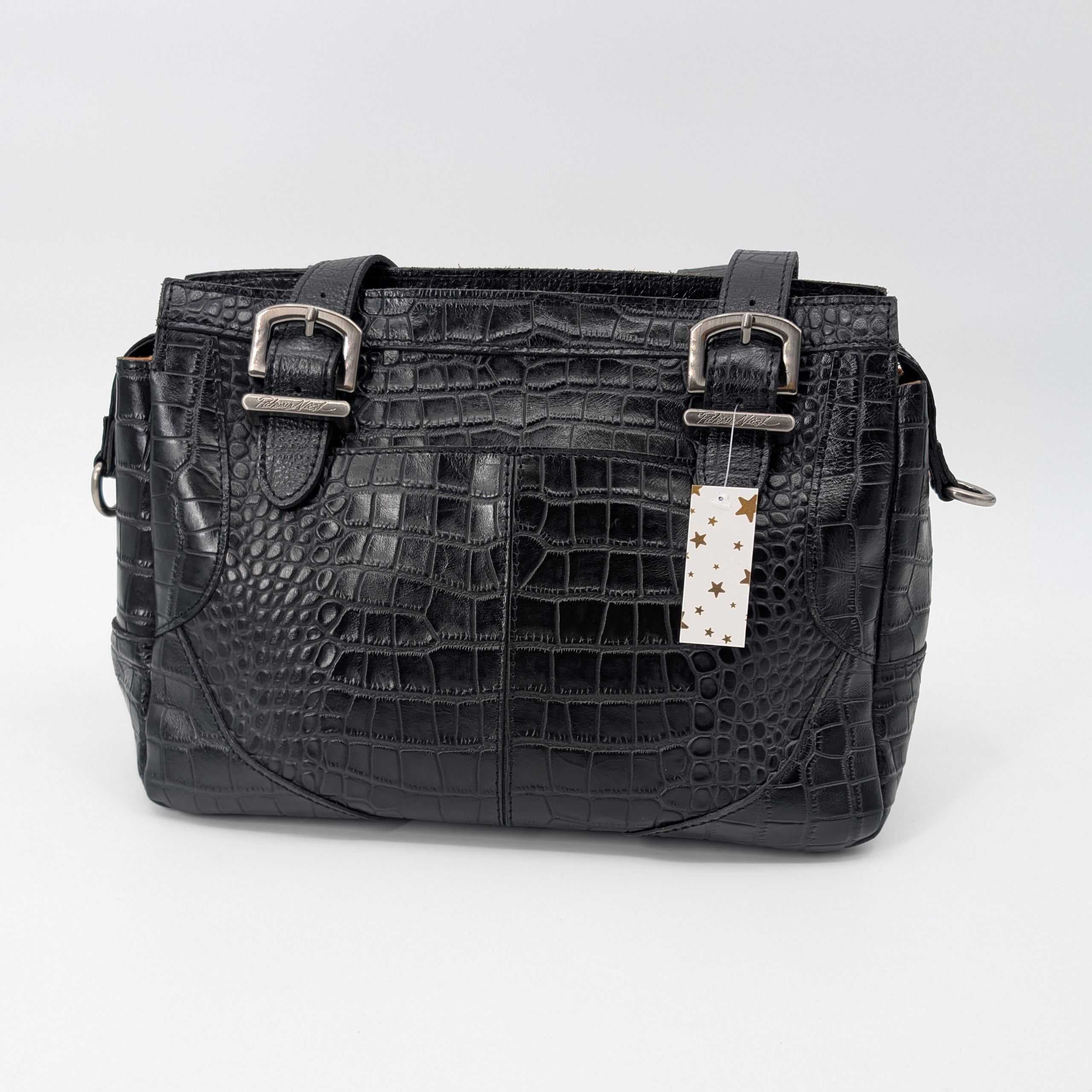 Patricia Nash Black Crocodile Purse
